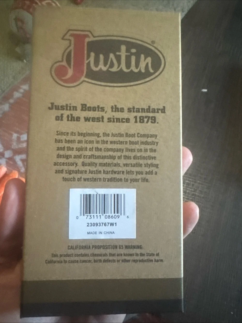 Justin Rodeo Wallet Brown Roughout Leather Western Bifold NEW